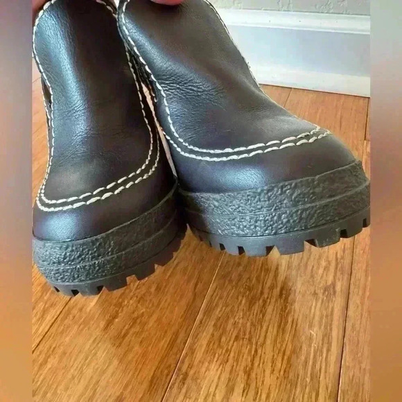 See By Chloe Claudia Platform Heeled Loafer Pump Black Leather Size 39 (9 US) - Picture 5 of 11